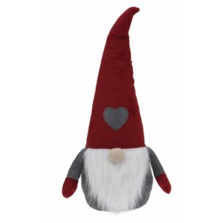 Bloque porte gnome coeur gris