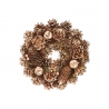 Golden wooden wreath 26cm