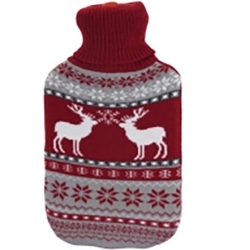 Christmas hot water bottle with large deers