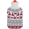 Christmas hot water bottle with red deers