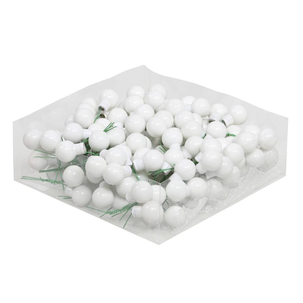 White classic Christmas baubles