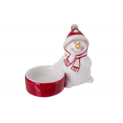 Snowman butter dish