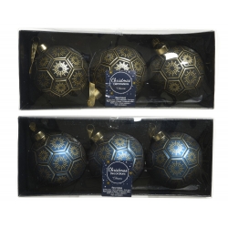2x3 Black/blue baubles with...