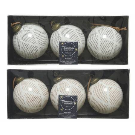 2x3 Boules blanches lignées