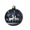 Dark blue bauble with reindeer
