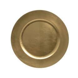 Duo of metallic golden plates