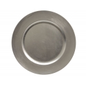 Duo d'assiettes argent métallisé