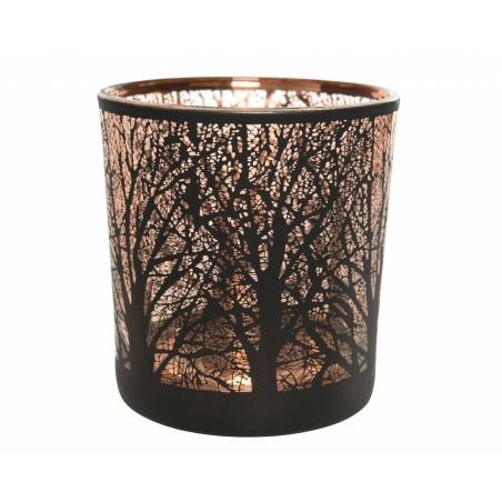 Black tree candle holder 8cm