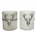 2 Deer head candle holders
