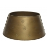 Een bronzen schaal met een matte afwerking en delicate sneeuwvlokmotieven. Een bronzen schaal met een matte afwerking en delicate sneeuwvlokmotieven.