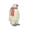 White penguin with scarf
