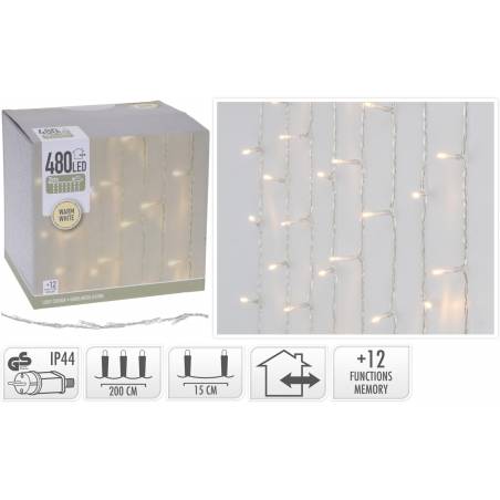 Warm white light curtain 480 led