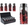 Assortment of 4 little bottles of red confetti