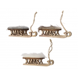 3 Sleigh hanging decorations