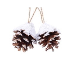 2 pine cone hanging decorations