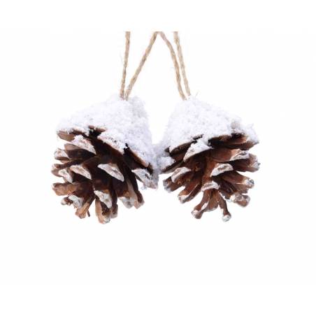 2 pine cone hanging decorations