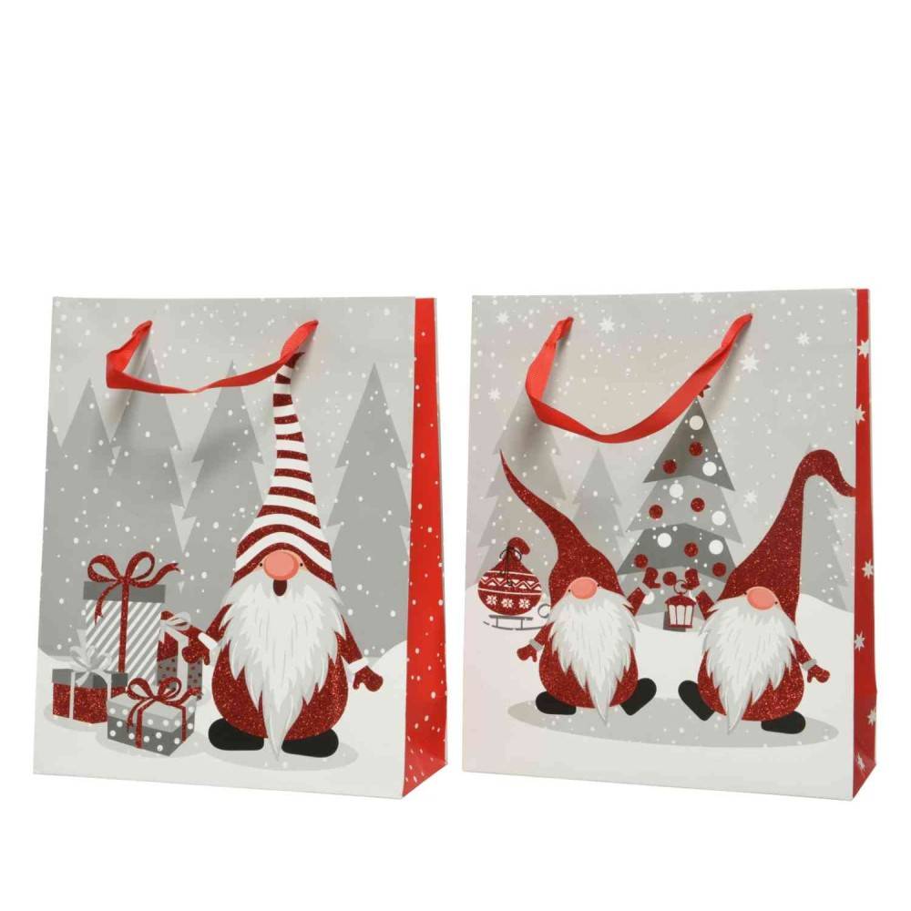 Assortment of 2 Santa Claus gift bags