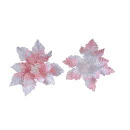 Delicate flowers with pink and white layered petals, resembling soft tissue paper.