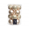 16 Champagne Christmas baubles 8cm