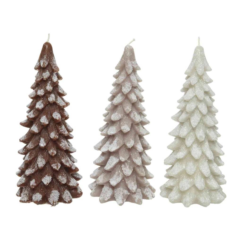 Snowy fir candles