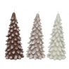 Bougies sapins enneigés 25cm