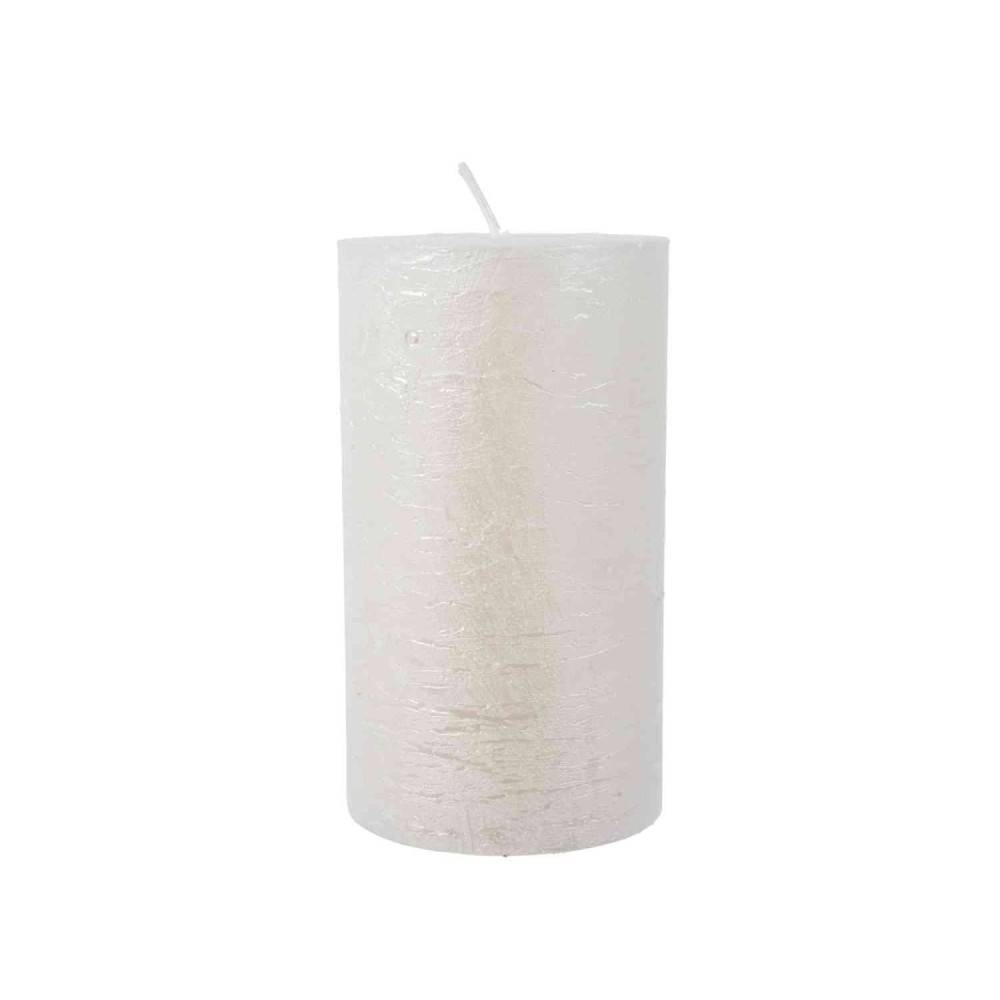 Grande bougie blanche paillettes 12cm