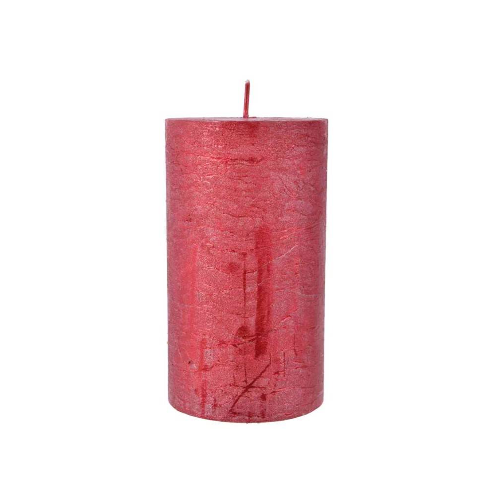 Big red glitter candle 12cm