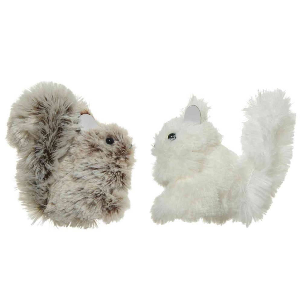 Brown and white squirrels 13cm
