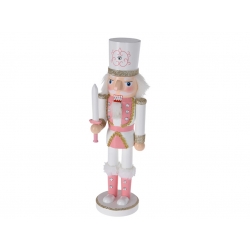 Wooden pink nutcracker with...