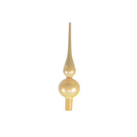 Shiny champagne Christmas treetop arrow