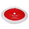 Red velvet tree skirt with faux fur "Needs to be decided" 1m