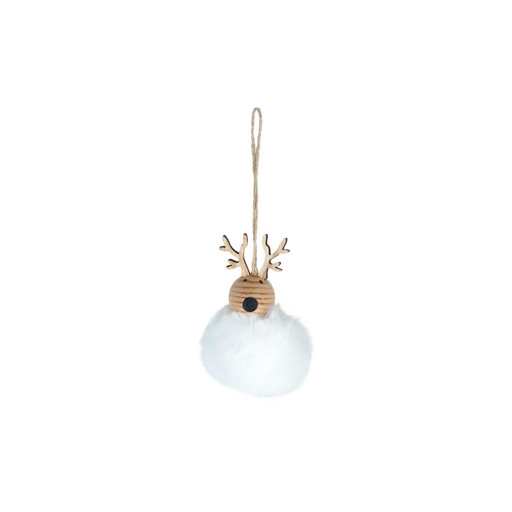 Deer suspension in white fur