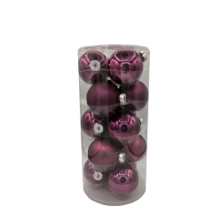 15 purple Christmas baubles...