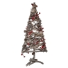 Houten kerstboom met rode bessen 55cm