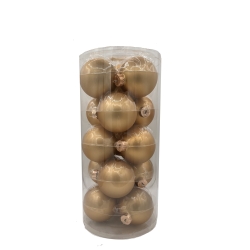 15 kerstballen goud 8cm
