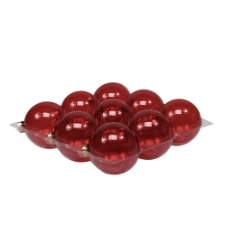 Kerstballen classic rood...