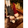 Gnome with grey santa hat with led