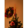 Kerstboomtip glas rood en goud
