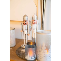 Silver forest candle holder 18cm