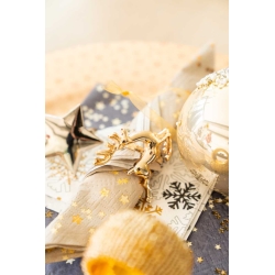 6 Christmas baubles in white glass and pearl