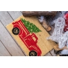Doormat with Christmas tree and truck