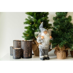 Grey and white Santa Claus 30cm