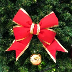 Red and gold bow