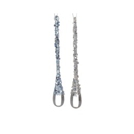 Boucles d'oreilles délicates, strass scintillants en dégradé de bleu et transparent, finition ...