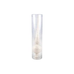 Boomtip glas wit met glitters | SAPINS.BE SRL