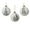 3 Boules en verre blanche et forêt | SAPINS.BE SRL 3 Boules en verre blanche et forêt | SAPINS.BE SRL