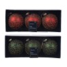 Boule verre a rayures | SAPINS.BE SRL