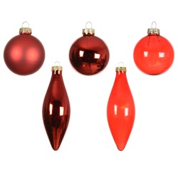 Red glass baubles | SAPINS.BE SRL