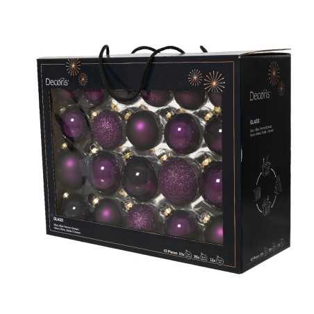 42 Classic purple Christmas baubles | SAPINS.BE SRL 42 Classic purple Christmas baubles | SAPINS.BE SRL