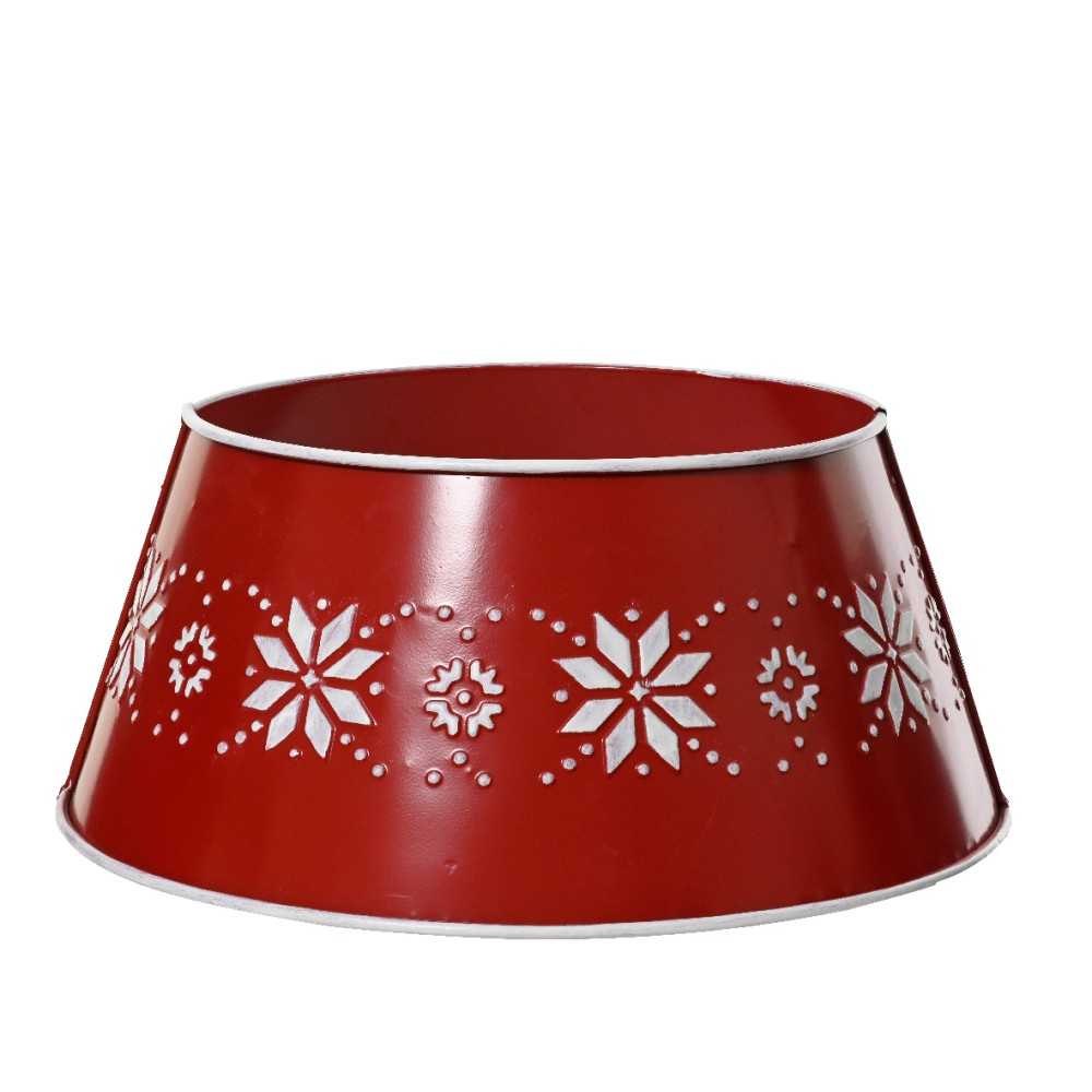 Cache pied de sapin rouge 70cm